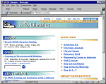Screen shot from the UCSD library's main page.